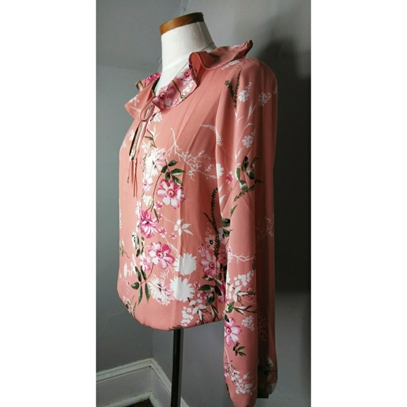 3 for $20 Floral Long Sleeve Blouse - Picture 2 of 8